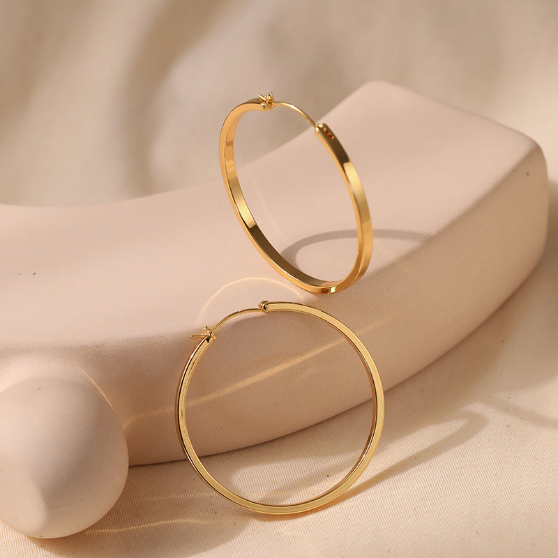 Simple Cool Circle Endless Hoop Earrings DPJE1227