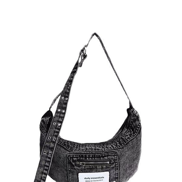 Retro Washed Crescent Shoulder Crosbody Bag 6W10BBG1394
