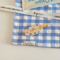 Blue Plaid Hair Clip - DippedShop Wholesale - #1091