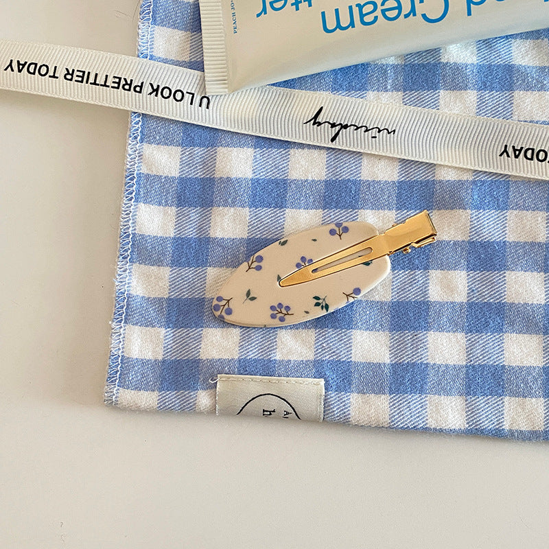 Blue Plaid Hair Clip - DippedShop Wholesale - #1091