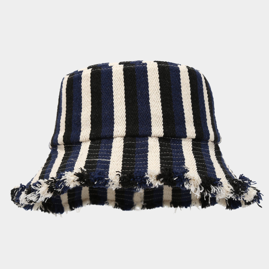 Trendy Striped Frayed Edge Fisherman Hat DP25F660
