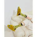 Polka Dots Color Block Mid-Calf Socks 6W8FSO705