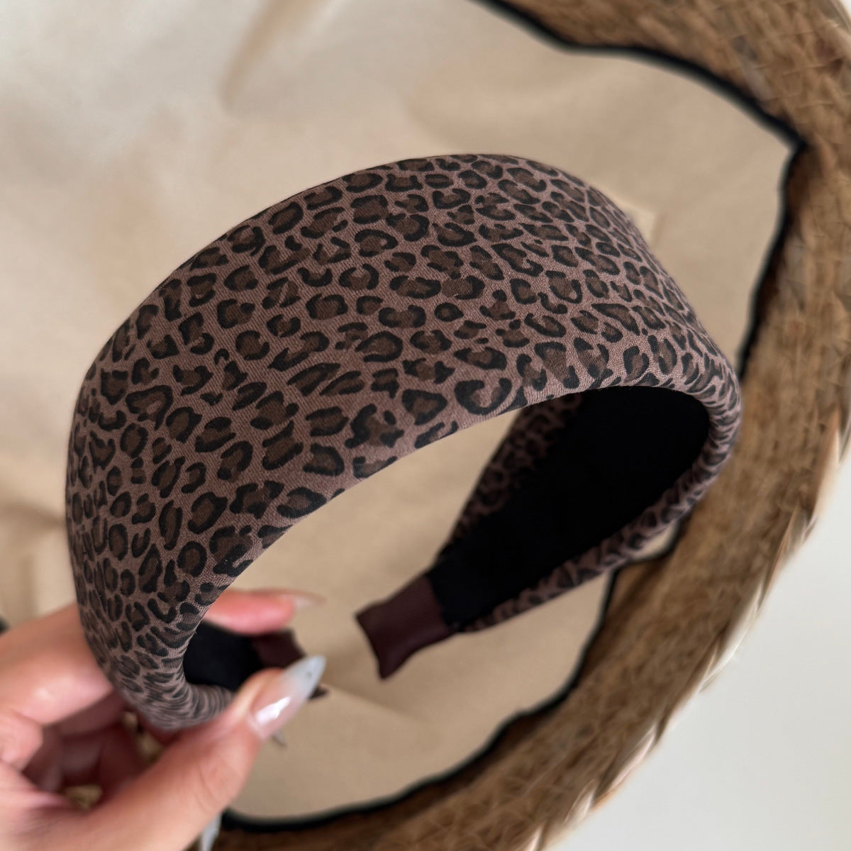 Leopard Print Wide Headband - DippedShop Wholesale - #2451