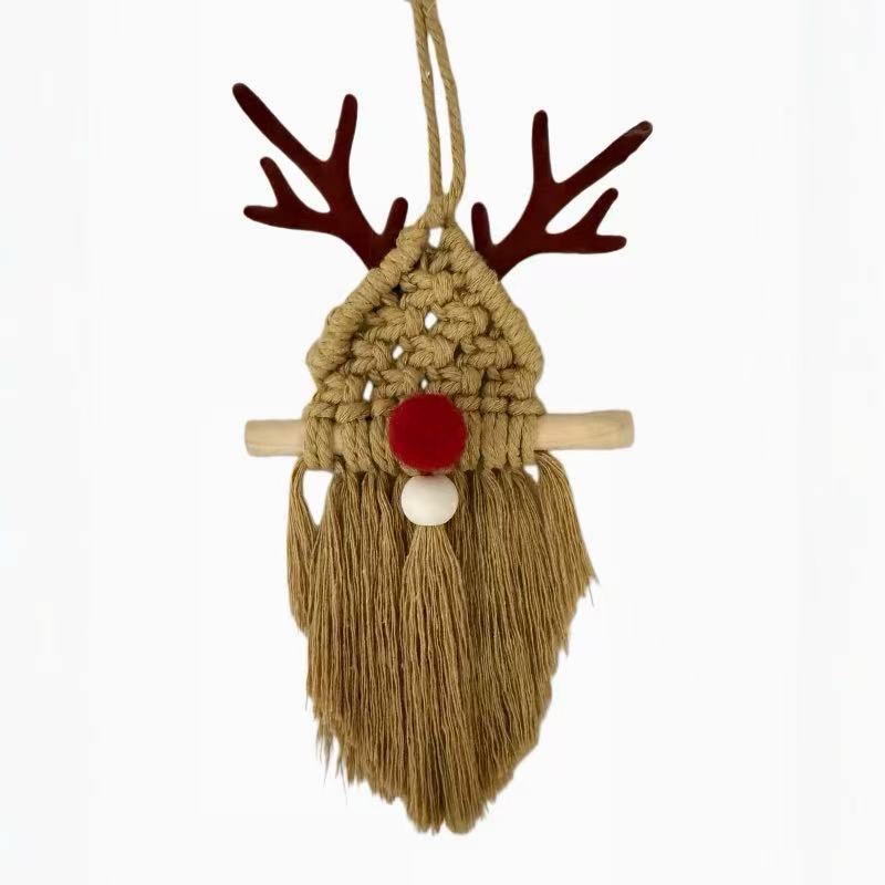 Handwoven Christmas Reindeer Ornament - DippedShop Wholesale - #1651