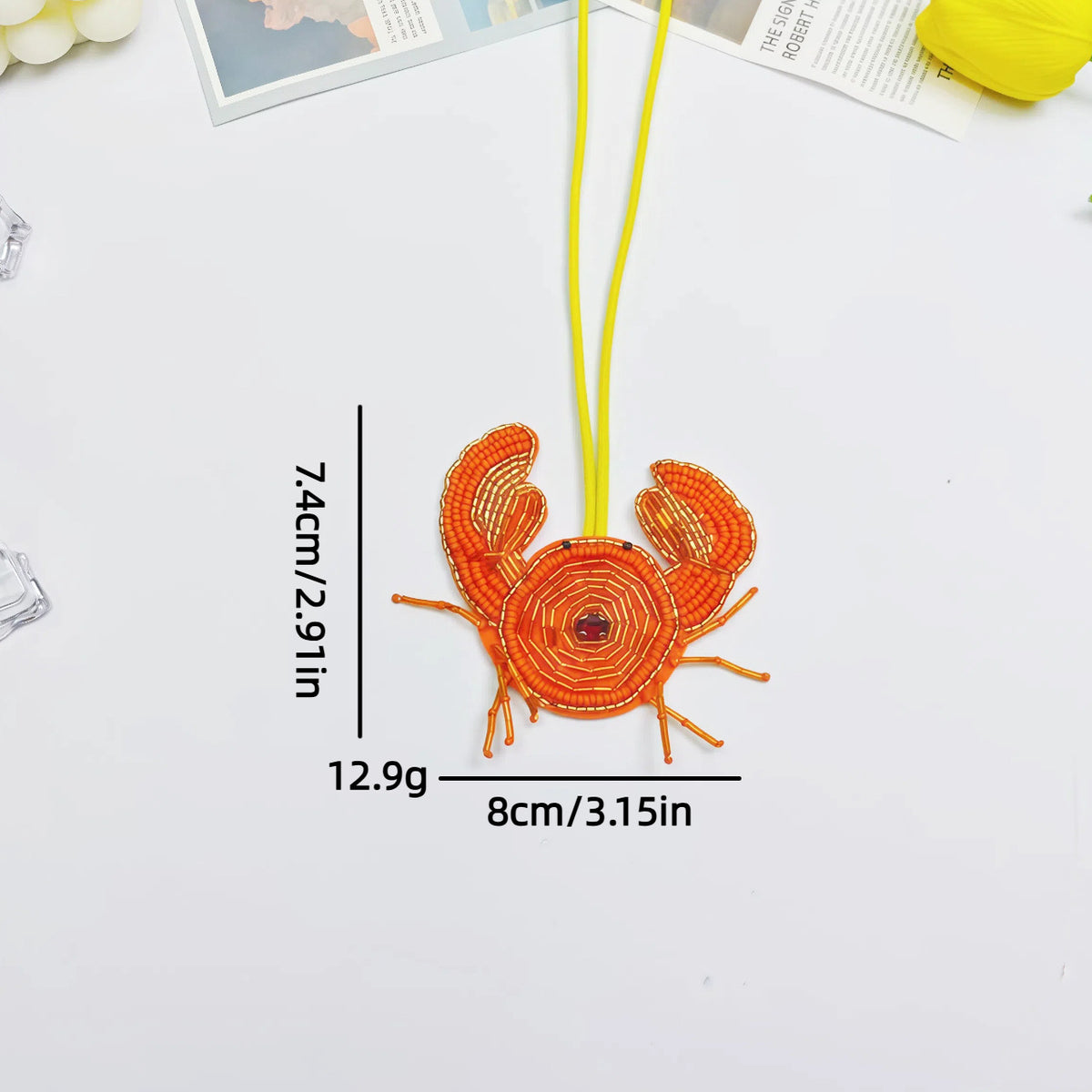 Creative Sequin Beaded Lobster Pendant Bag Charm 6W10BBC795