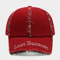 Casual Leopard Trim Frayed Baseball Cap 8BK6HAT183L