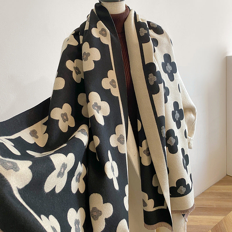 Floral Thermal Shawl Scarf - DippedShop Wholesale - #0227