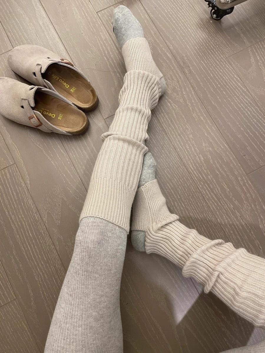 Knit Over Knee Footless Socks  Warm Leg Warmers 6W8FSO850