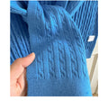 Trendy Cable Knit Solid Color Sweater Shawl 6W6NSC54