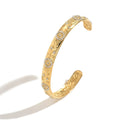Trendy Gold Plated C-Shaped Open Bracelet 6W6JBR589