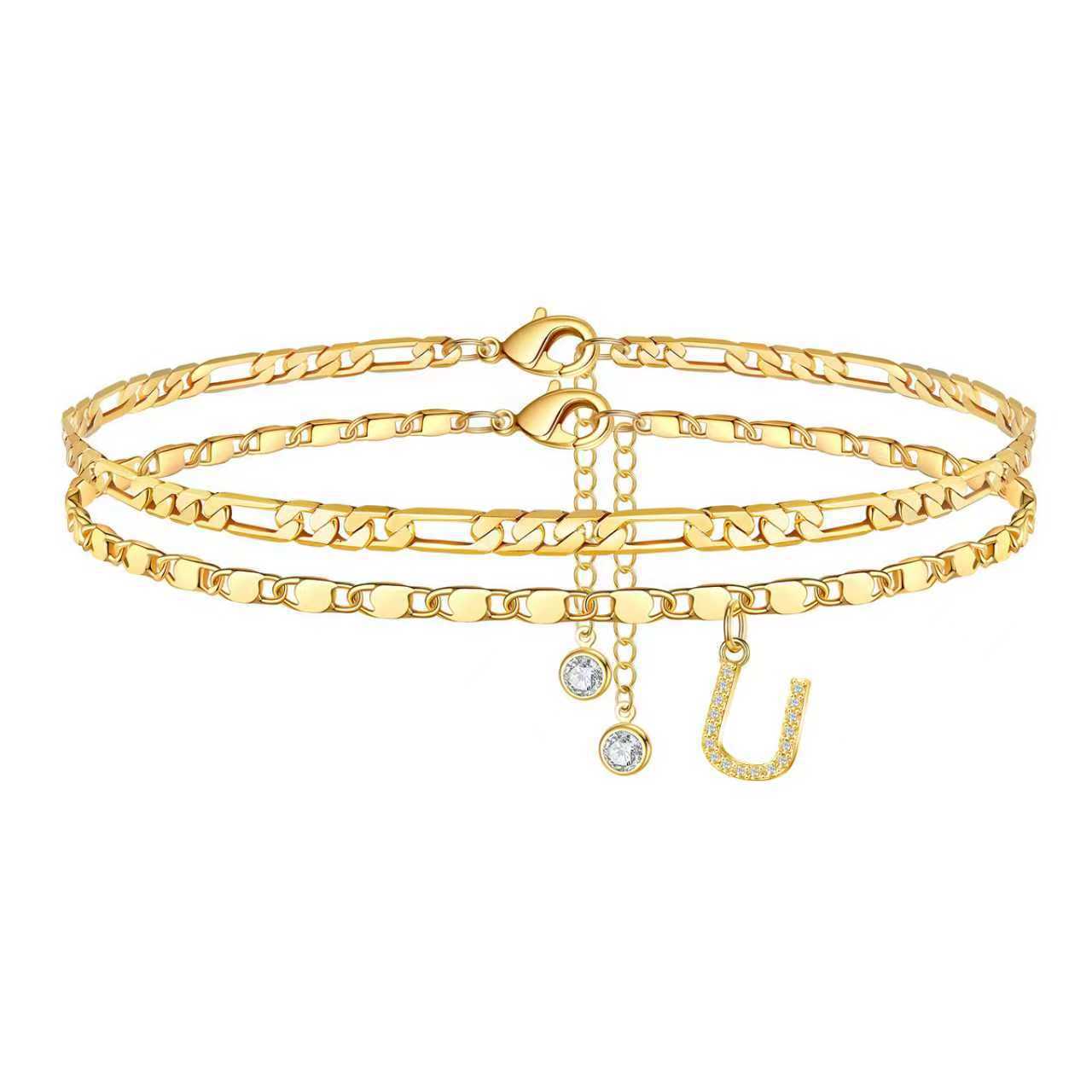 Elegant Gold Plated Double Lay - DippedShop Wholesale - #2803