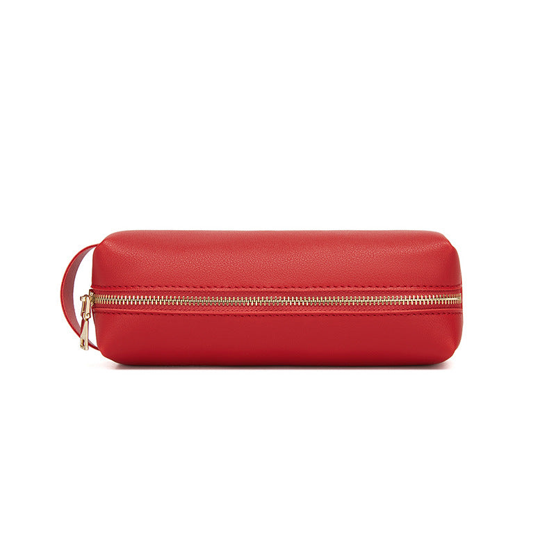 Minimalist Large Capacity PU Pencil Case with Handle 6S10BOB1055