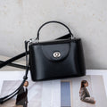 Vintage Structured Leather Box Handbag - DippedShop Wholesale - #9795