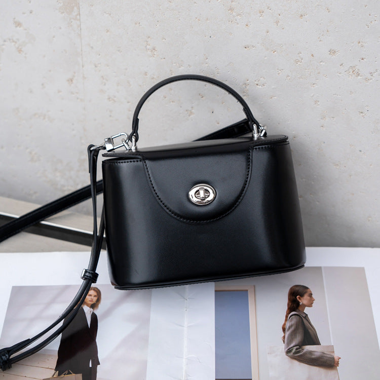 Vintage Structured Leather Box Handbag - DippedShop Wholesale - #9795