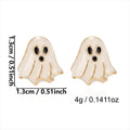 Cute Ghost Gold Plated Halloween Stud Earrings 6W6JER545