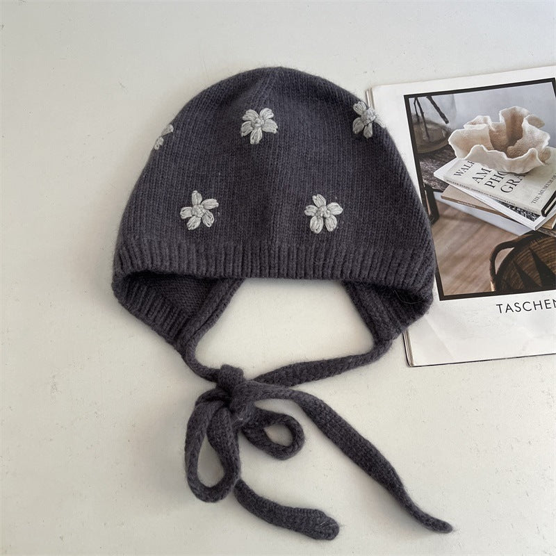 Embroidered Knit Beanie Hat - DippedShop Wholesale - #2083