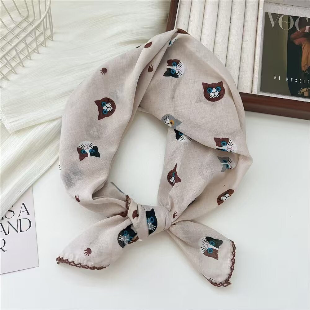 Animal Print Silk Scarf - DippedShop Wholesale - #7763