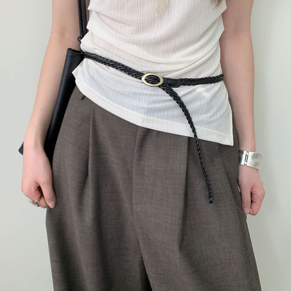 Minimalist Handmade Woven Braided Waist Belt 6W6JBT196