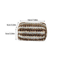 Color Block Plush Thick Large Capacity Cosmetic Bag 6C5CO266