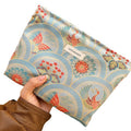 Elegant Butterfly Jacquard Portable Makeup Bag MK2BW6W10BOB390