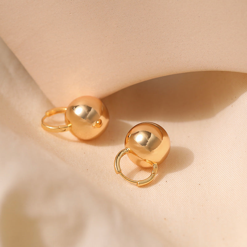 Simple Gold Ball Elegant Earrings DPJE1222