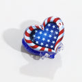 Stylish USA Flag Love Shape Nonslip Hair Clip 8AS6HCP58T