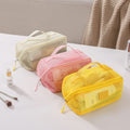 Simple Solid Color Mesh Hollow Makeup Bag MK2BW6S10BOB105