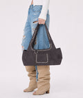 Punk Studded Shoulder Bag - DippedShop Wholesale - #0611