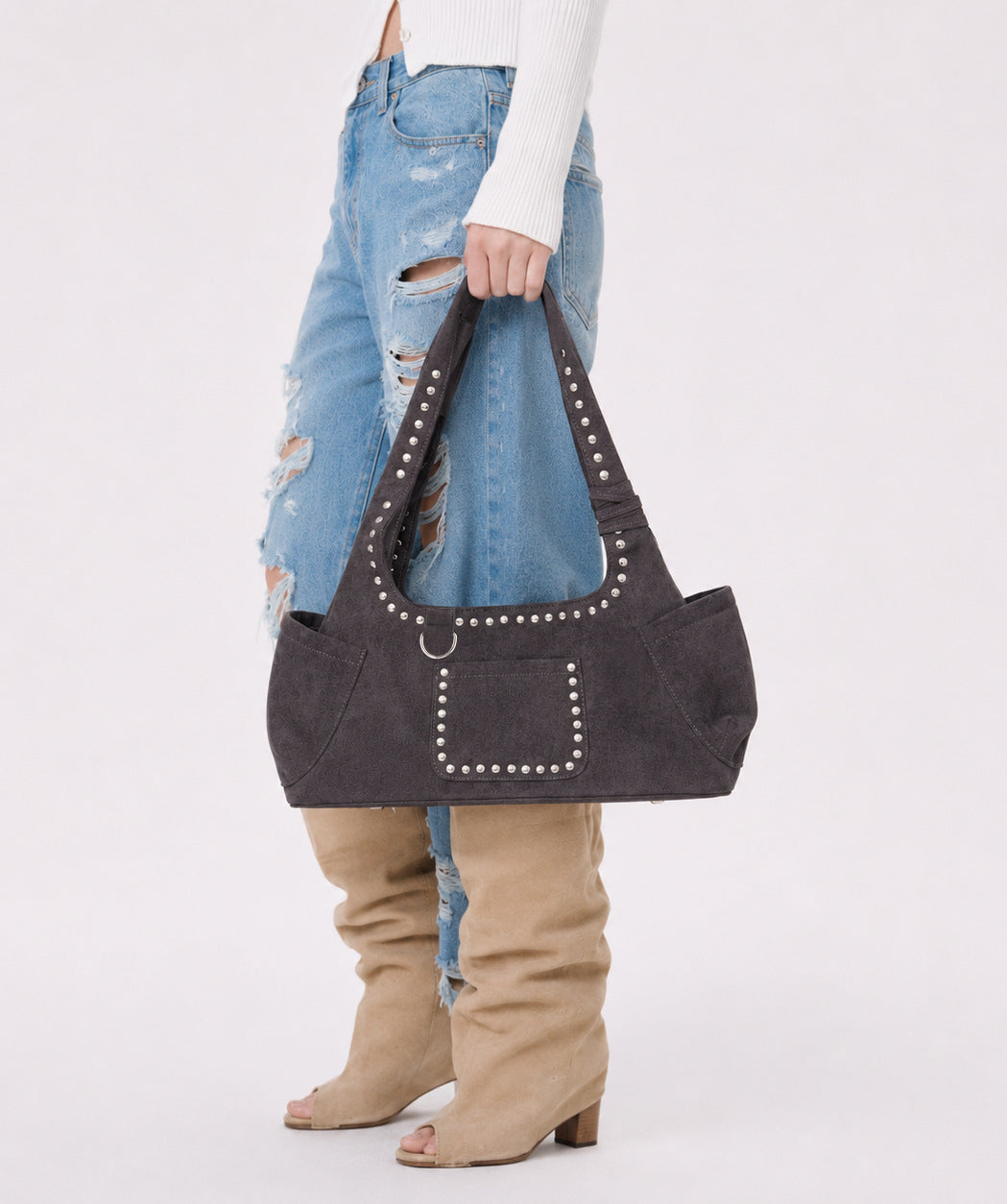Punk Studded Shoulder Bag - DippedShop Wholesale - #0611