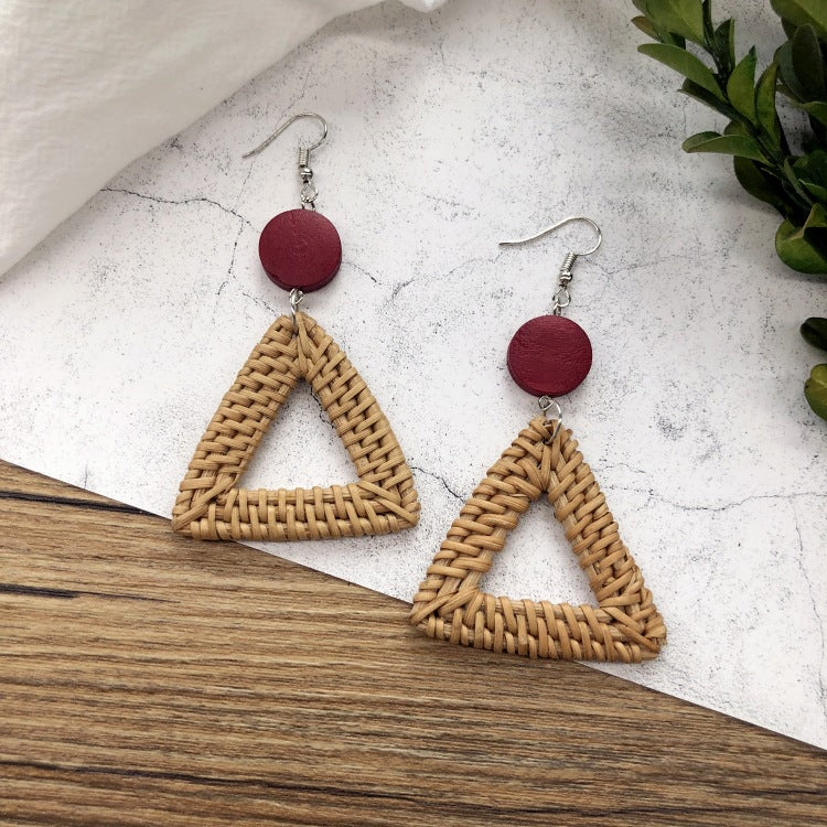 Rattan Beach Dangle Earrings - DippedShop Wholesale - #0467