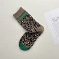 Leopard Print Crew Socks - DippedShop Wholesale - #9811