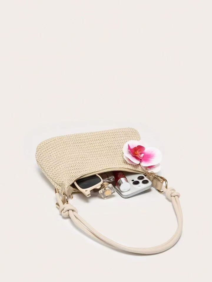 Trendy Straw Woven Beach Shoulder Bag 6W10BBG2376