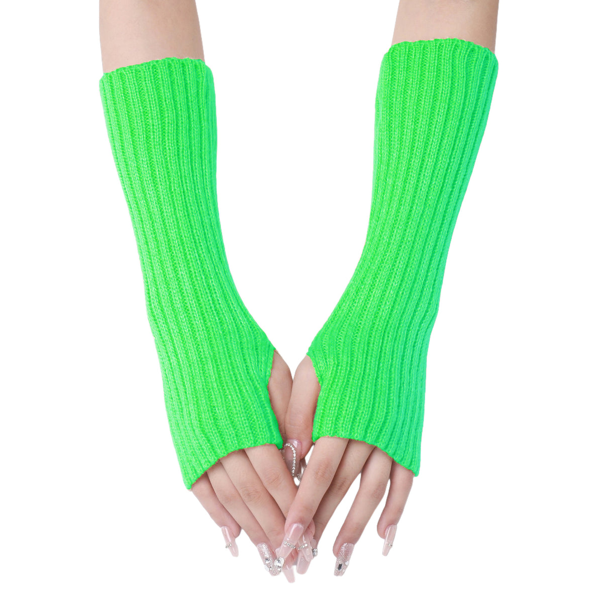 Long Fingerless Arm Warmers - DippedShop Wholesale - #0243