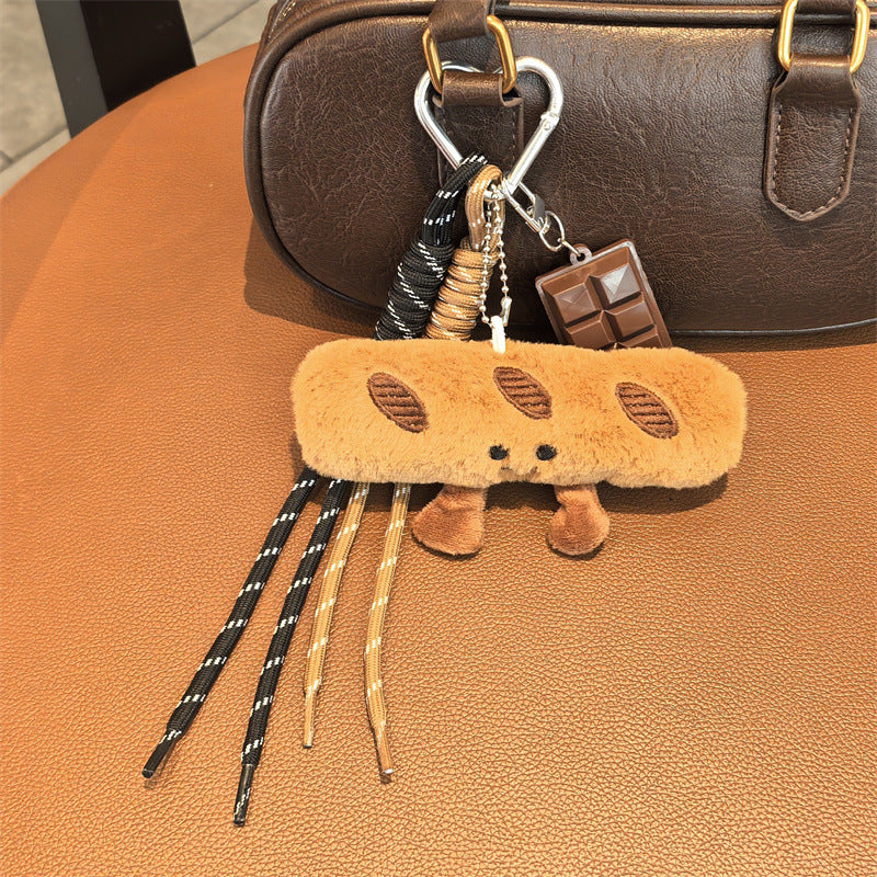 Creative Plush Croissant Pendant Keychain Bag Charm 6W10BBC372