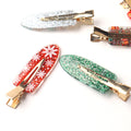 Christmas Print No Crease Duck Billed Hair Clip 6W6HPN97