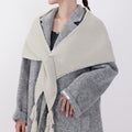 Thick Chunky Knitted Triangle Shawl - DippedShop Wholesale - #3059