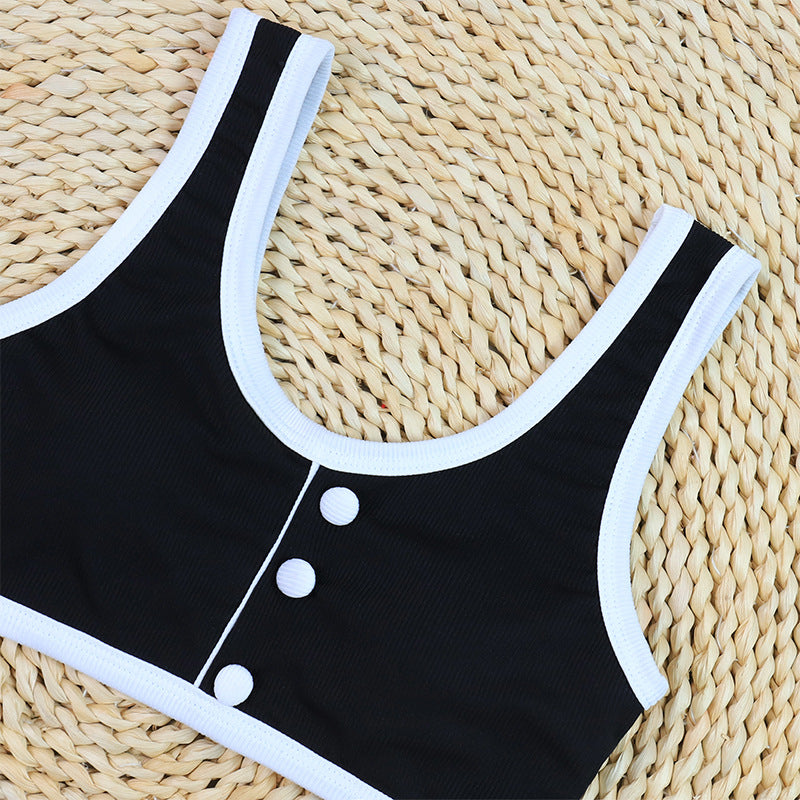 Color Block Sporty Bikini - DippedShop Wholesale - #6467