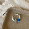 Open Pearl Wrapped Ring - DippedShop Wholesale - #9203