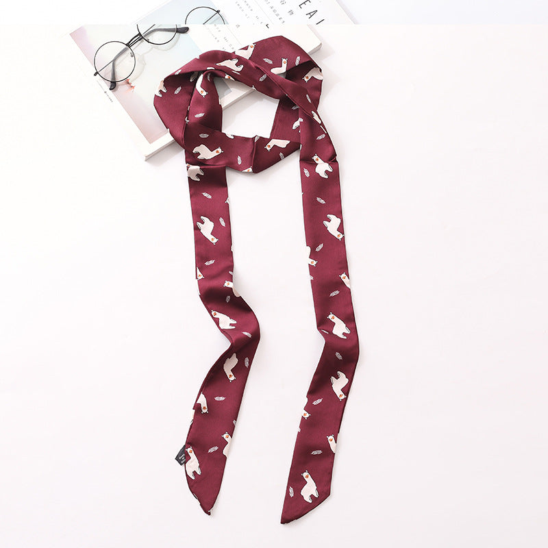 Retro Leopard Print Silk Scarf 6W6NSI218