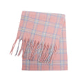 Plaid Fringed Wide Scarf - DippedShop Wholesale - #5587
