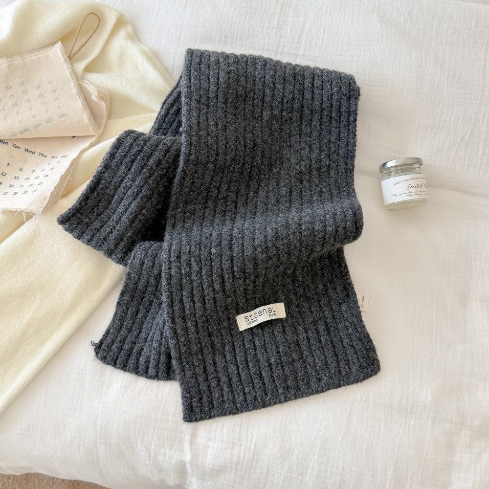 Winter Soft Wool-Blend Warm Knit Scarf 6W6NSC95