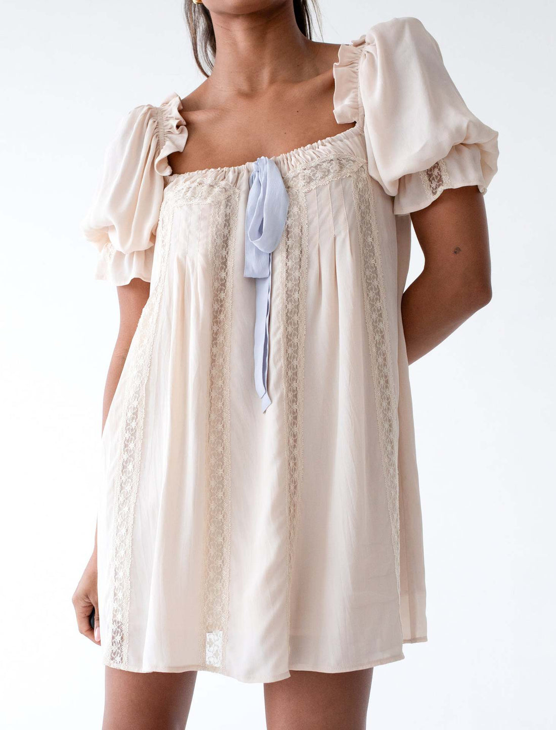 Sexy Solid Color Lace Mini Dress DP25F509