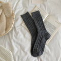 Thick Warm Wool-Blend Cable Knit Socks 6W8FSO710