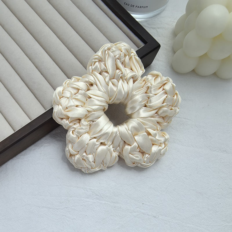 Minimalist Solid Color Stain Floral Scrunchies 6W6HSR506