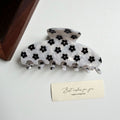 French Flower Print Marble Acetate Hair Claw 6W6HCP1659