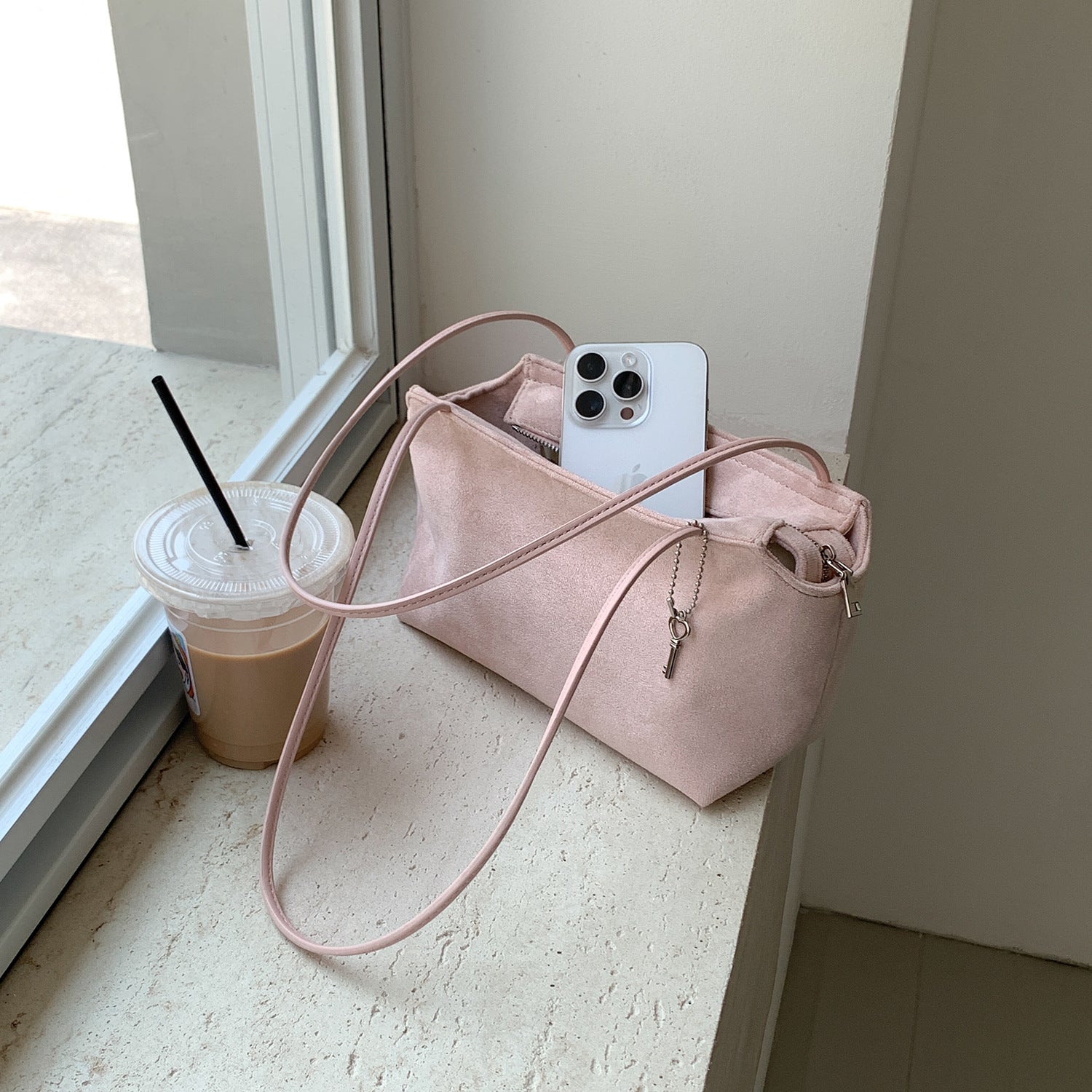 Retro Suede Mini Square Shoulder Bag 6W10BBG1872