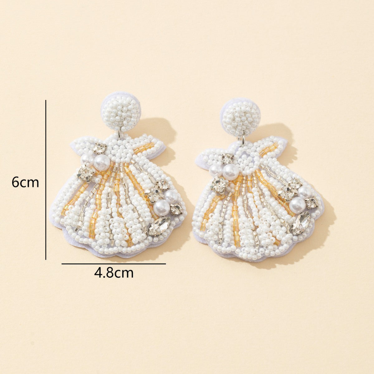 Pearl Shell Stud Earrings - DippedShop Wholesale - #2435