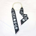 Elegant Floral Print Pearl Scarf Skinny Heanband MK2BW6W6HBD121