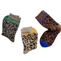 Leopard Print Crew Socks - DippedShop Wholesale - #4275