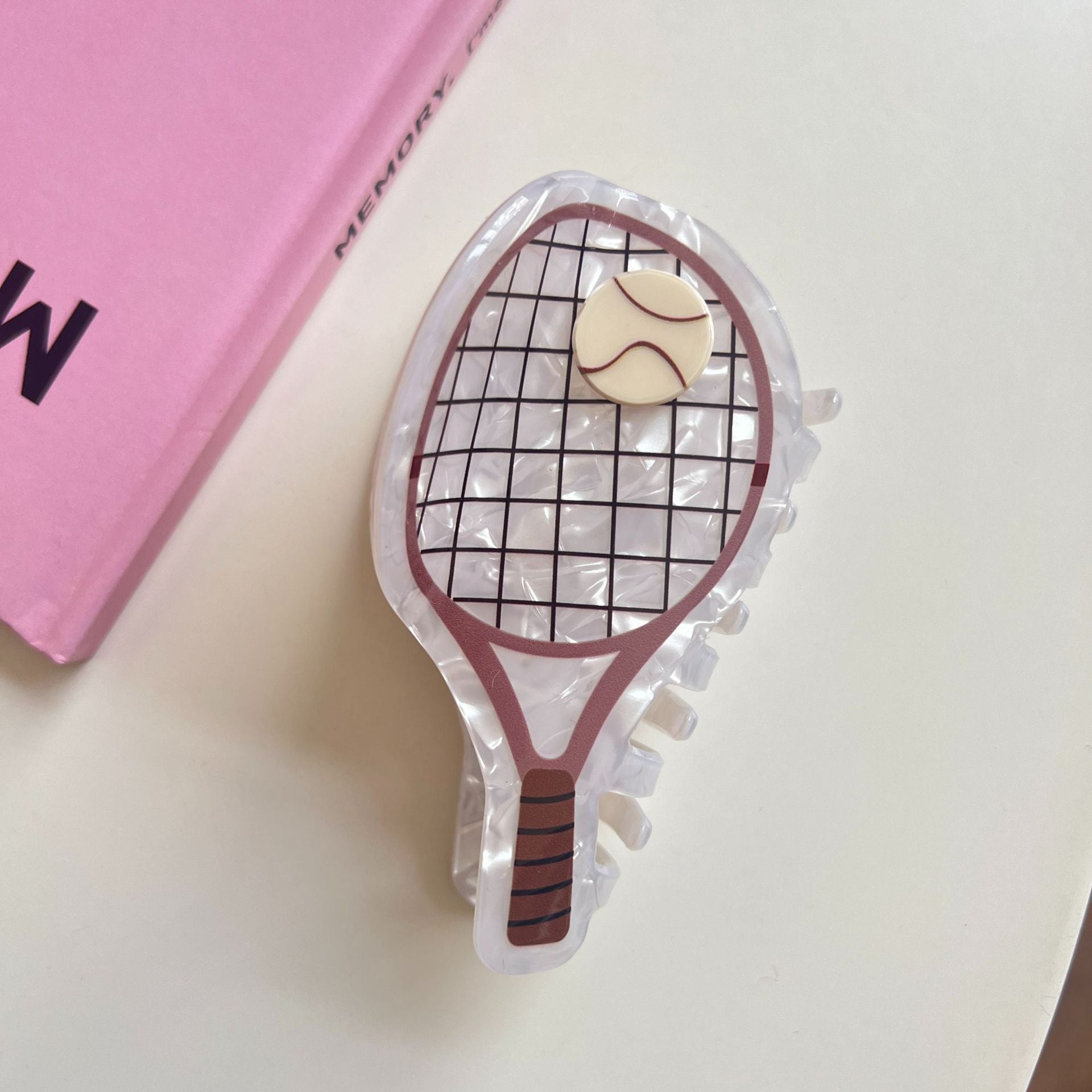 Creative Tennis Racket Acetate Hair Claws 6W6HCP1215